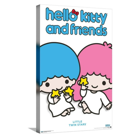 Hello Kitty and Friends: Hello - Little Twin Stars Feature Series Canvas Wall Poster, 14.725" x 22.375"