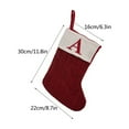 thumbnail image 2 of Christmas Stocking Charm Gift Stocking 12 inch Embroidered Letter Cozy Classic Knit Christmas Stocking Personalized Xmas Hanging Decoration Home Farmhouse Fireplace Christmas Decor, 2 of 3