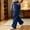 Navy plus size cargo pants women a1, variant on Usloyux Women Plus Size Wide Leg Cargo Pants Drawstring Elastic Waisted Trousers with Pockets Casual Loose Fit Summer Travel Work Bottoms, Wine XL