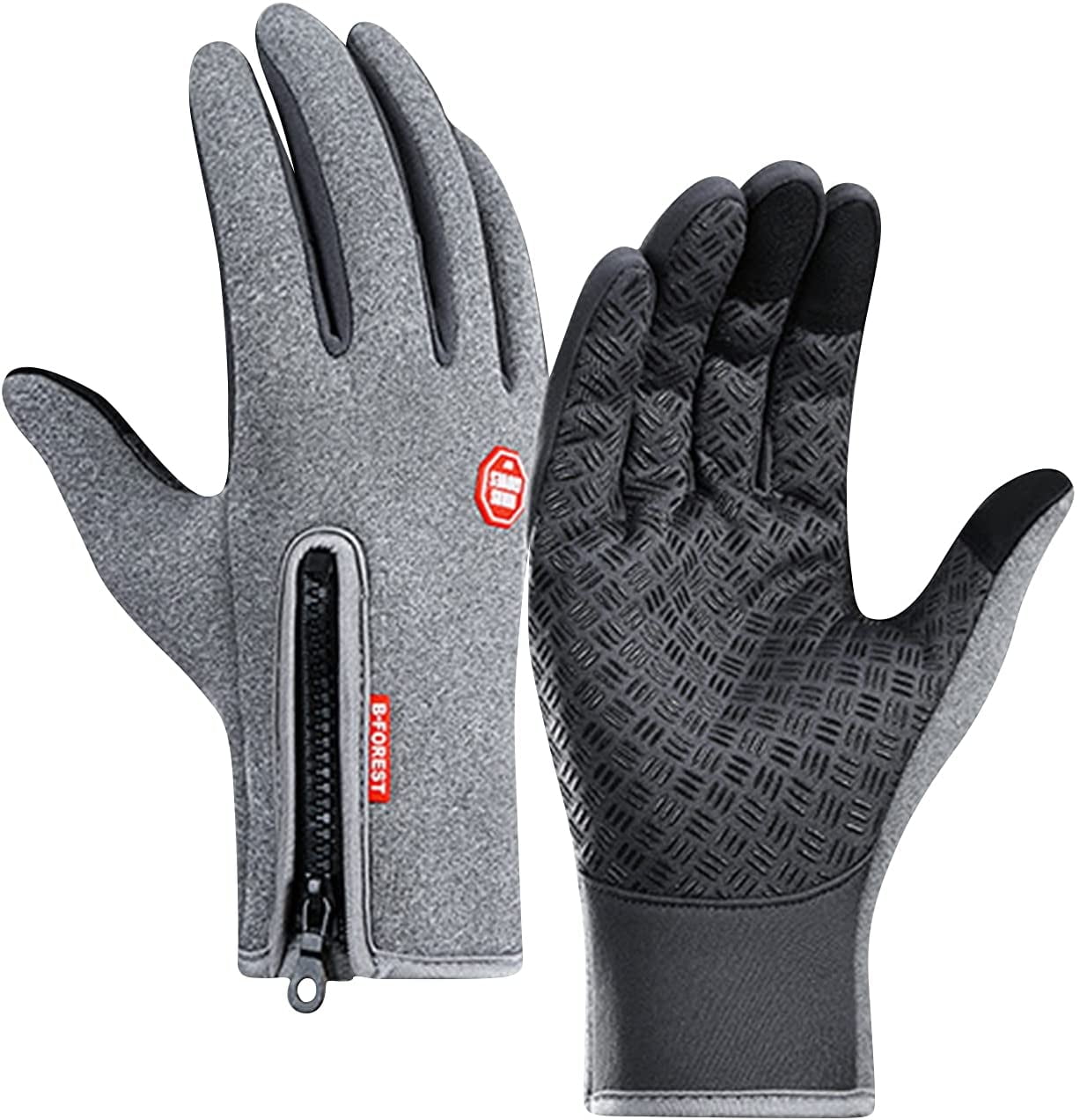 Youngate Mens Ski Gloves Winter Waterproof Warm Touchscreen Cold Weather Gloves 