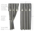 thumbnail image 3 of VHC Brands My Country Short Panel with Attached Scalloped Layered Valance Set of 2 63x36, 3 of 4