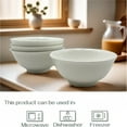 thumbnail image 4 of 4pcs 4.5" Bone China Bowls Set with Silicone Band and Hangtag Perfect for Soups, Salads, Desserts, Ice Cream, and Fruit / Elegant Gift-Ready Set / Microwave & Dishwasher Safe, 4 of 5
