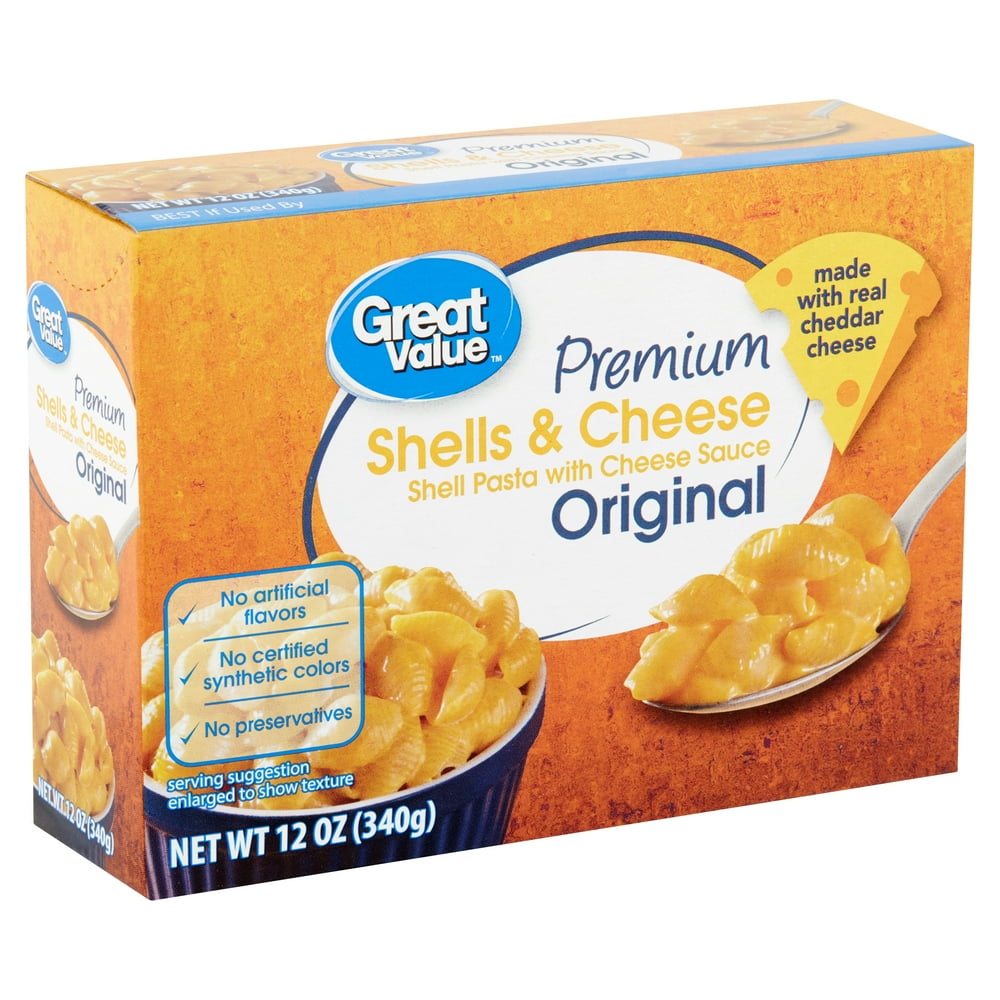 Great Value Premium Original Shells & Cheese, 12 oz