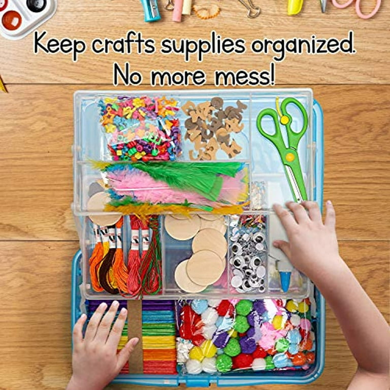 DEVELOPE BY PLAY 3 Layers Jumbo Arts and Crafts Supplies Warehouse, Big  Chest Box 17.91Wx12.4L Includes 1600+ Giant Craft Materials Kit for Kids  4-12