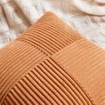 thumbnail image 5 of Fancy Homi 2 Packs Burnt Orange Big Decorative Throw Pillow Covers 24x24 Inch for Living Room Couch Bed, Farmhouse Boho Home Decor, Soft Corss Corduroy Patchwork Accent Square Cushion Case 60x60 cm, 5 of 8
