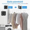 thumbnail image 2 of Tendedero Retractil Pared, Tendedero Retractil para Ropa con 4 Pinzas para Ropa, Tendederos Retractiles Exterior Interiores, Ajustable, Capacidad de 20 KG, FÁCIL Instalación, 2 of 4