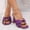 Purple, variant on CFLVAEK Women's Square Open Toe Heels Sandals Low Block Chunky Heeled Sandals Slip On Comfortable Casual Dressy Sandals Shoes Size 7.5
