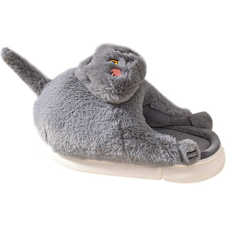 

Funny Cat Fuzzy Slippers For Women Bedroom Fluffy Slippers House Shoes Cute Animal Indoor And Outdoor Slippers Women S Slippers