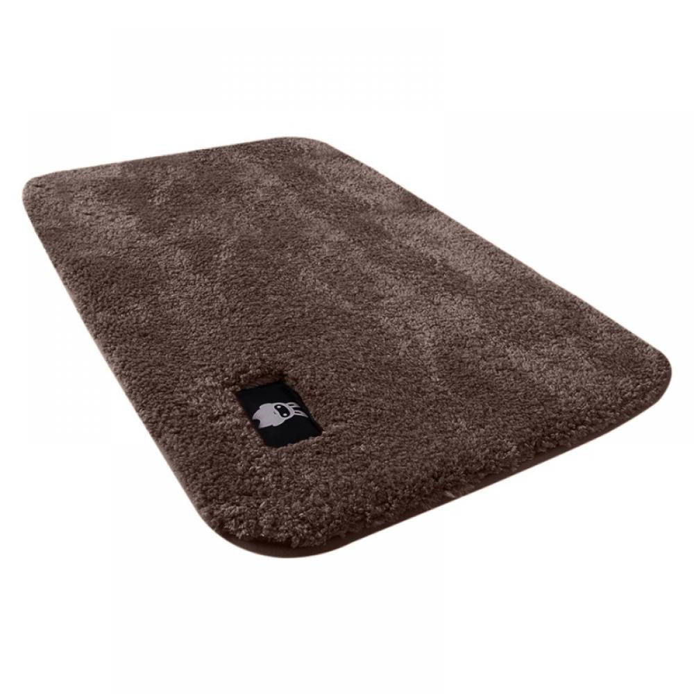 Details about   Bathroom Rug Gray Bath Mat Silver Shower Shaggy Floors Extra 24x16 Thick Super S 