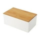 thumbnail image 3 of Caja organizadora de maquillaje, versátil, resistente, portátil, para escritorio, almacenamiento de cosméticos Tapa plana blanca, 3 of 9