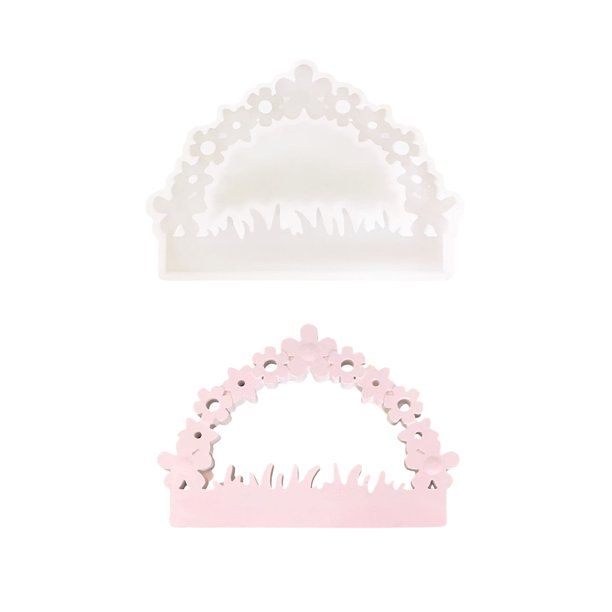 Molde de Silicona para Colgante de Conejo con Flor | Molde para Anillo Colgante con Núcleo de Conejo para DIY | Molde para Resina Fácil de Desmoldar para Joyería, Llaveros y Decoración del Hogar