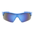thumbnail image 2 of Kids Boys & Girls Sunglasses Sporty Wrap Around Half Rim Mirror Lens UV400 Blue, 2 of 4