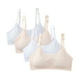 thumbnail image 2 of Uccdo 4-Pack Girls Casual Eveyday Bra Sets 9-16T Teens Girl Adjustable Strap Training Bra Wireless Padded Crop Cami Sports Bra, 2 of 8