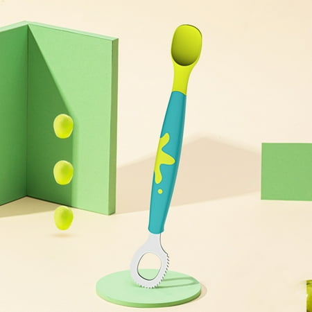 

Double-headed Fruit Puree Spoon 3 Color Choose Green Pink Blue Gift for Christmas Birthday New Year