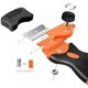 thumbnail image 5 of Razor Blade Scraper, 2 in 1 Scraper Tool with 40 Pcs Plastic Double Edge Razor Blades for Stickers Labels Decals Glass Auto Window Paint Stove top Cleaning Scraper (Black), 5 of 5
