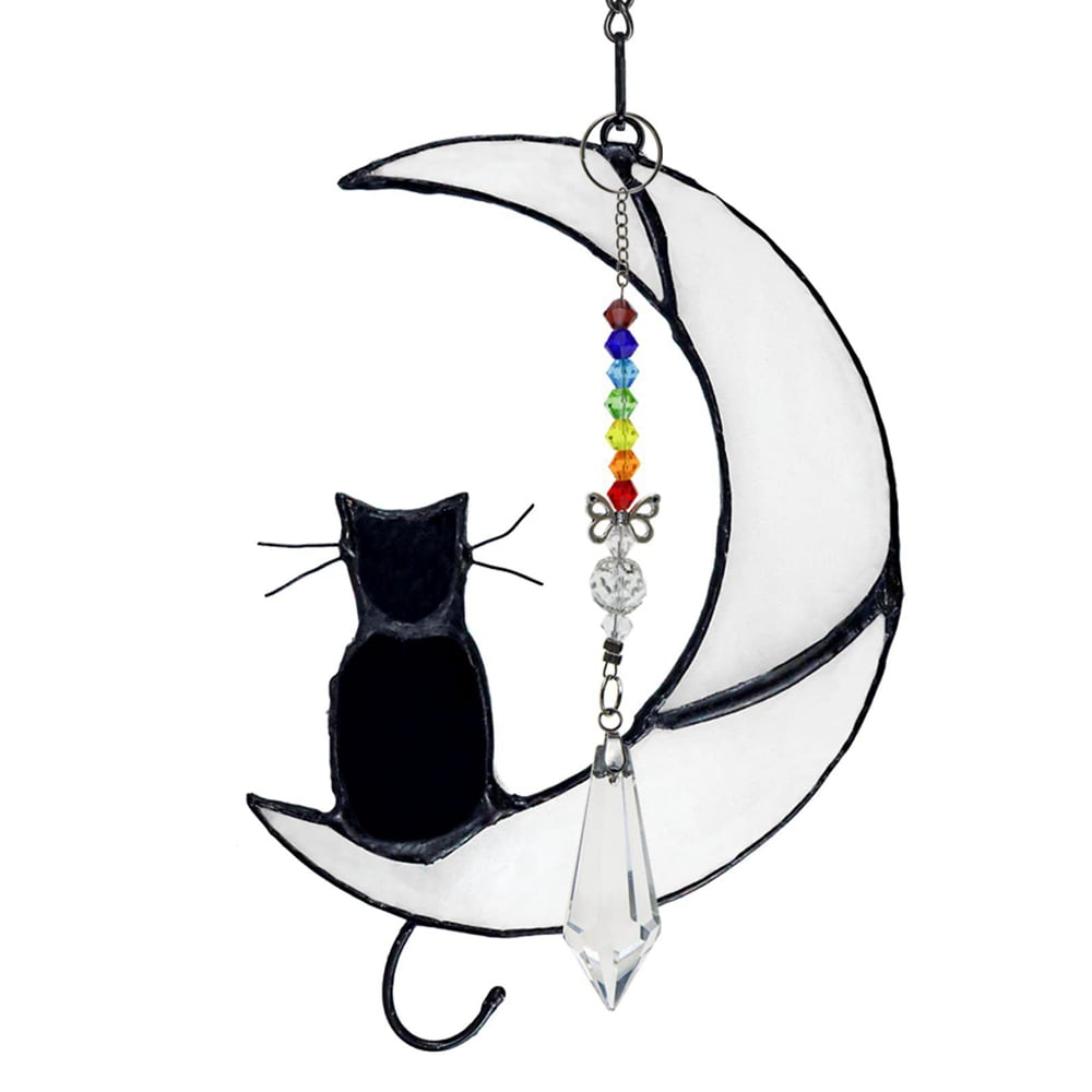 Westman Works Black Cat Suncatcher Window Ornament Decoration with Suction Cup and Hook Boxed 