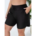 thumbnail image 6 of Charmo Plus Size Swim Shorts for Women High Waisted Board Shorts Tankini Swimsuit Bottom with Pockets, 6 of 7