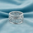 thumbnail image 2 of 925 Sterling Silver Filigree/Scroll Style Ring for Women Vintage Wide Band, 2 of 4
