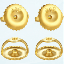 Secure and Stylish: 2 Pairs 14k Gold Screw Earring Backs, Hypoallergenic, Fits 0.032'' Threaded Post