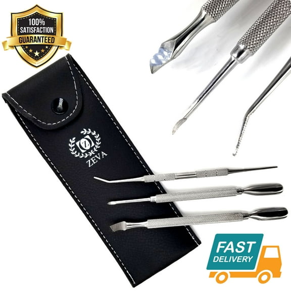 New Professional Cuticle Pusher Nail Cleaner Spoon Gouge Gauge Manicure Pedicure