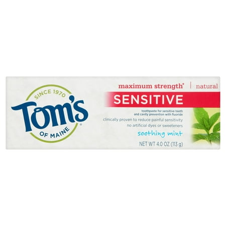 Toms du Maine Maximum Strength Sensitive Toothpaste Fluoride 4 oz