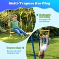 thumbnail image 6 of Swing Sets with Trampoline,Fashionsport Outfitters Heavy-Duty Outdoor Swing sets for Backyard,Playground,Outside Toys with Saucer Swing,Wave Slide,Belt Swing,Trapeze Bar,Basketball Hoop for Aged 3-12, 6 of 11