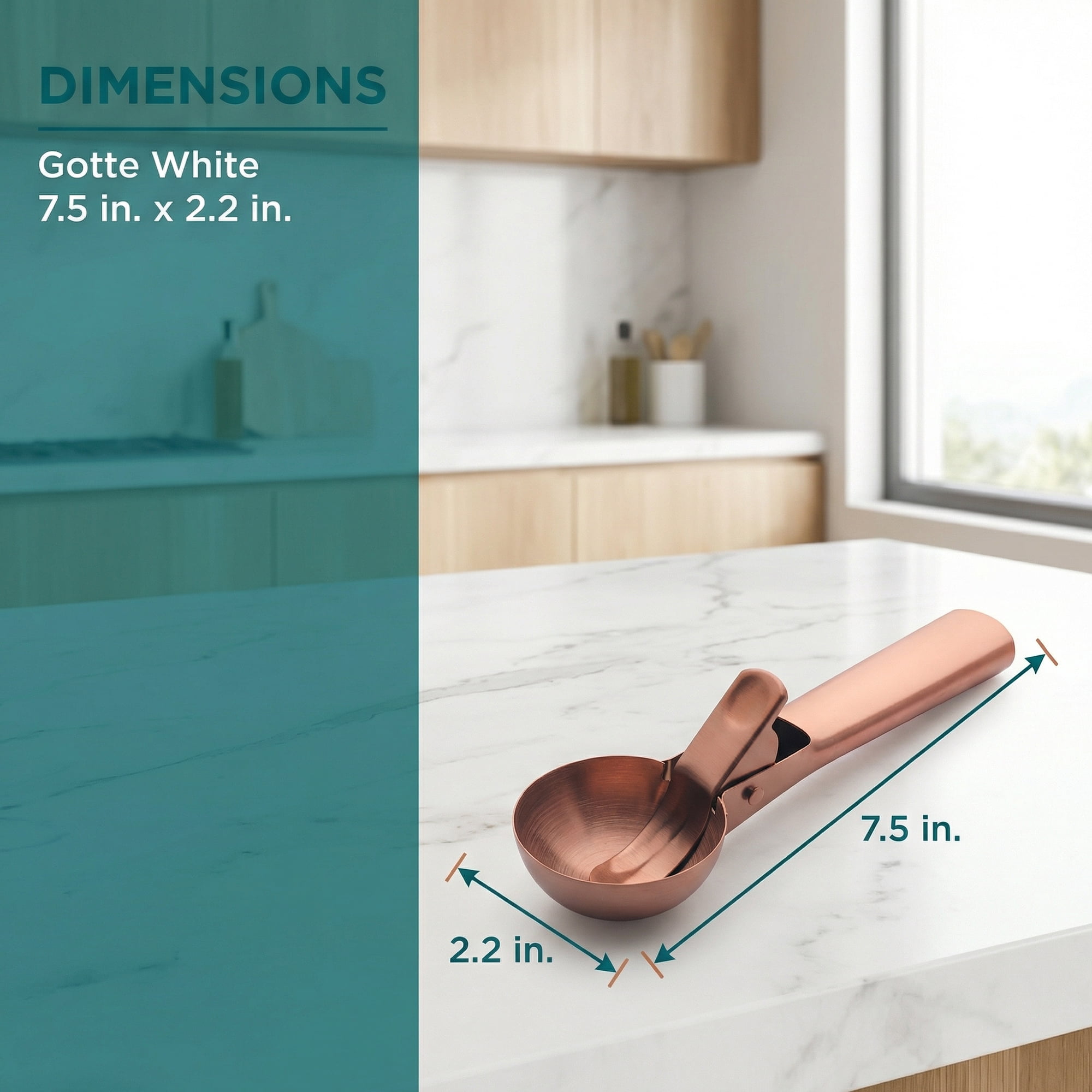 Unique Bargains Stainless Steel Ice Cream Scooper with Handle Gold