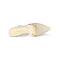 thumbnail image 4 of BLISSFUL STEP Women's Glitter Clear Strap Flat Mules Shoes Gold 5, 4 of 7