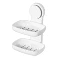 thumbnail image 4 of ORDDIART 1Pcs Bathtub Soap Box White Plastic Suction Cup Drain Tray Wall-Mounted for Bathroom, 4 of 8