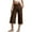 Brown, variant on SwiftWear Wide-Leg Yoga Capri Pants for Women High Waist w/Practical Pockets | Versatile Athleisure Wear for Gym & Casual S-3XL