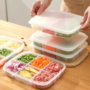 RKZDSR Partitioned Stackable Food Storage Container with Cover for Refrigerator Freshness - Separate Packaging and Preparation of Side Dishes