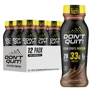 Don't Quit Clean Sports Protein Shake Chocolate Drink 12oz, Case of 12