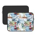 thumbnail image 2 of Pofeuu Watercolor Sailboat Print Laptop Carrying Case,13-15-Inch Laptop and Tablet, Sleek Design, Durable and Water-Repellent Fabric, Business Casual or School-13 inch, 2 of 8