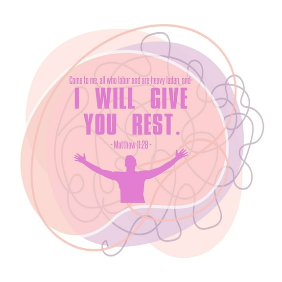 Come To Me, All Who Labor Bible Verse Matthew 11:28 Religious Quote Decal Wall Art Sticker Designs Vinyl Stickers For Home House Walls Rooms Windows Bedroom Decoration Size (12x12 inch)