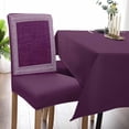 thumbnail image 5 of Vintage Dining Room Chair Covers Set of 8, Purple Greece Pattern Linen Texture Country Stretch Chair Slipcovers Removable Washable Seat Cover Chair Protectors for Kitchen Home, Hotel Banquet, 5 of 6