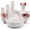 White & Rose Gold, variant on White and Rose Gold Party Supplies - 350 PCS Disposable Dinnerware Set - White Paper Plates Napkins Cups, Gold Plastic Forks Knives Spoon for Graduation, Birthday, Thanksgiving, Cocktail Party
