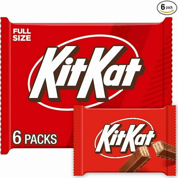 1x KIT KAT Milk Chocolate Wafer Candy Bars, 1.5 oz (6 Count)