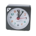 thumbnail image 4 of WORGEOUS Mini Clock Square Plastic Quartz Alarm Clock Portable Lightweight Clock (Grey), 4 of 8