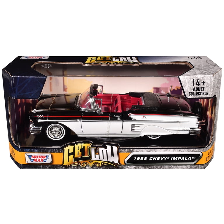 1958 Chevrolet Impala Convertible Lowrider Black and White with