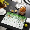 thumbnail image 3 of St. Patrick's Day Placemats Set of 4, Spring Lucky Shamrocks Rustic Leaves Placemats for Dining Table, Place Mats for Kitchen Tabletop, Waterproof Wipeable Dining Table Mats Set, 3 of 9
