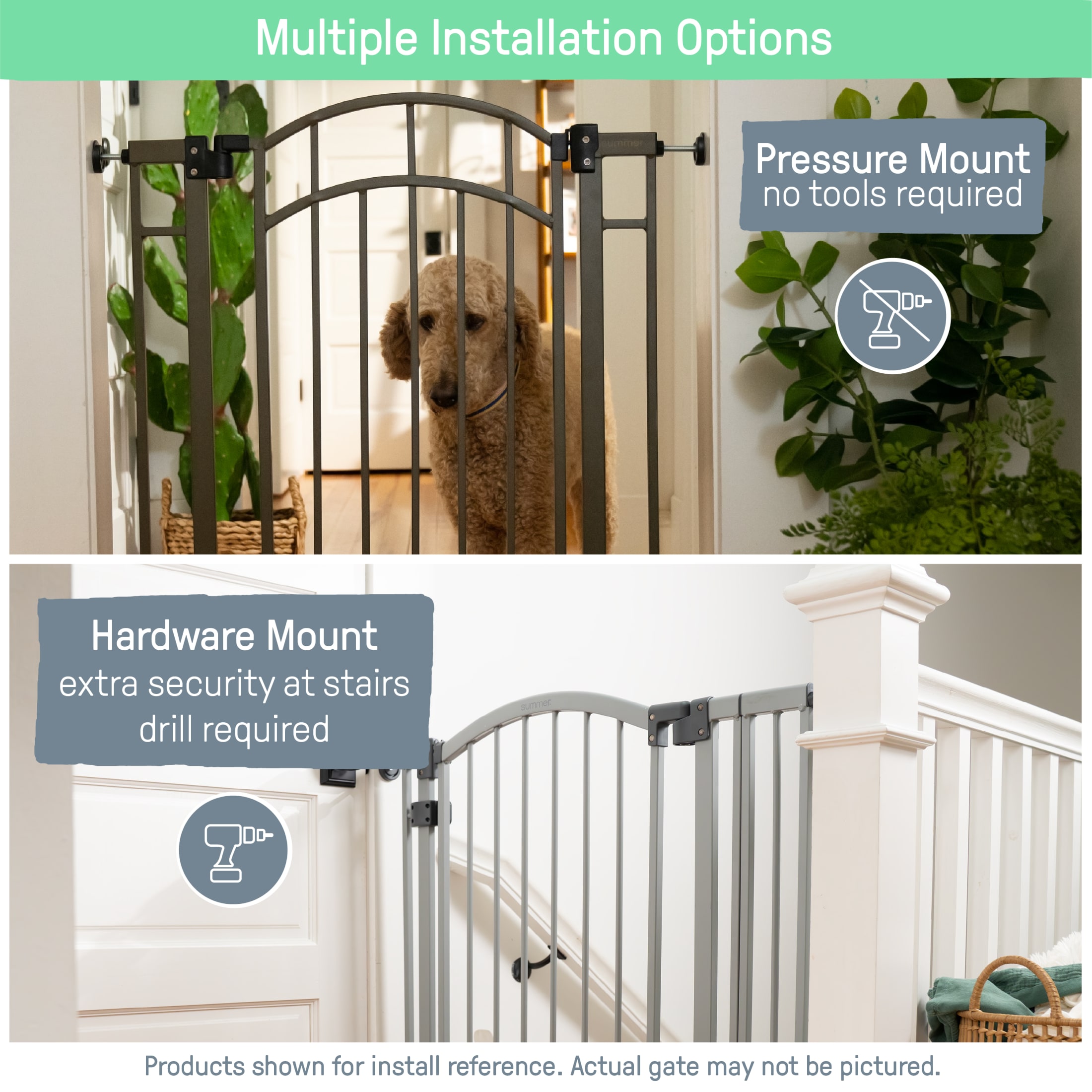Ingenuity Modern Home Walk-Thru Safety Gate, 28-42", Gray photo 3