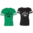 thumbnail image 1 of My Favorite People Call Me Dad Mom Matching Couple Cotton Jerseys (Men Green / Women Black) (Men S / Women S), 1 of 3