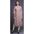 thumbnail image 5 of Bimba Printed Straight Kurtis For Women Button Down Mandarin Indian Tunic XX-Large, 5 of 6