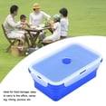 thumbnail image 4 of Boîte à lunch, Delaman Rectangle Silicone Bento Box Boîte à lunch pliable Micro-ondes Contenant alimentaire 1200 ml 1 PC(Bleu), 4 of 8