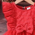 thumbnail image 5 of CAUYDY 2T 3T 4T Little Baby Girl Summer Dress 5T 6T 7T Kid Girls Tulle Dresses Ruffle Sleeveless Children's Birthday Party Wedding Graduation Ceremony Dress (Sizes 6-7 Years,F2-Red), 5 of 5
