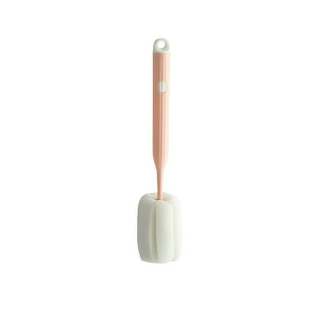 

wendunide Cleaning Brush Length Sponge Cup Washing Brush Milk Bottle Brush Cup Cleaning Brush Brush Pink