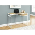 thumbnail image 4 of Office Desk Computer Desk, Home Office, Laptop, Storage Drawer, 42"l, Work, Natural Laminate, White Metal, Contemporary, Modern,Work Surface, 4 of 5