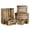 Torched Brown, variant on 5-Piece Rustic Burnt Brown Wooden Crates Set, Wall Mountable Slatted Storage Crates with Handles, Farmhouse Wooden Crates for Display & Organizer for Home Decor