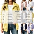 thumbnail image 4 of Winter Fleece Coats for Women Plus Size Turndown Collar Long Sleeve Solid Color Thick Velvet Warm Coat Winter Sports Casual Jacket Outerwear with Pockets, 4 of 10