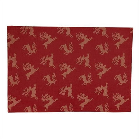 

Saro Lifestyle 8789.R1319B 13 x 19 in. Oblong Reindeer Design Placemats - Set of 4